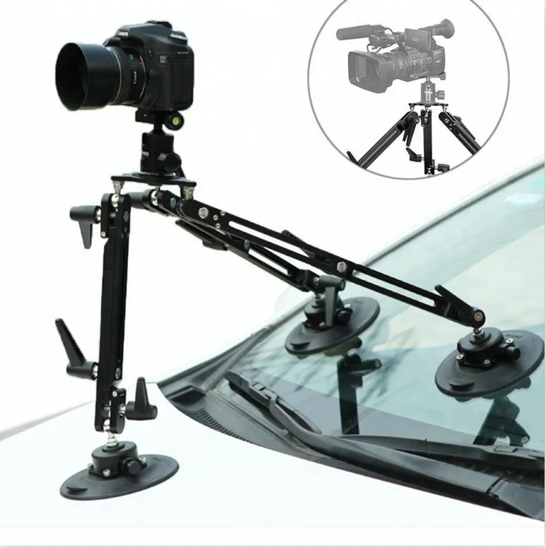 Universal Triple Video Sucker Gripper Car Suction Camera  Mount System