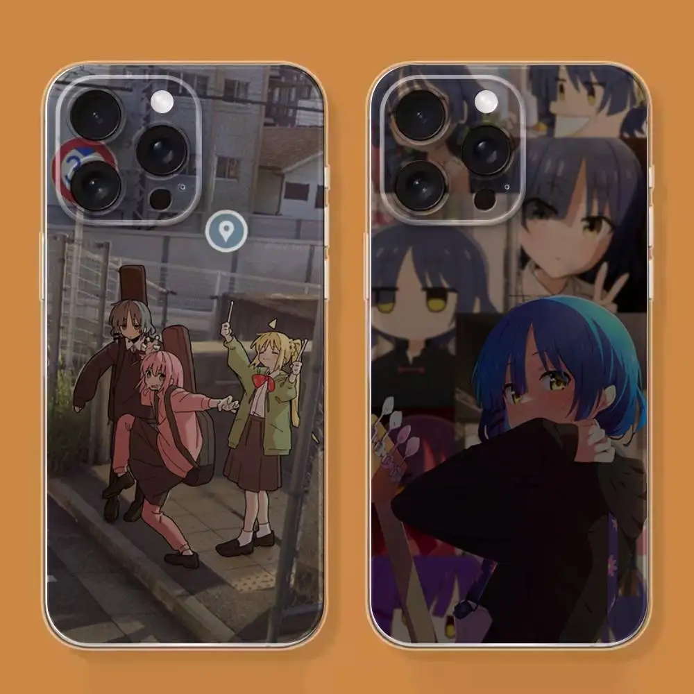 

Bocchi the Rock Phone Case For iPhone 6,16,15,14,13,12,11,17 Pro,Max,Plus,X,XS,XR,SE,Mini Transparent Soft Cover