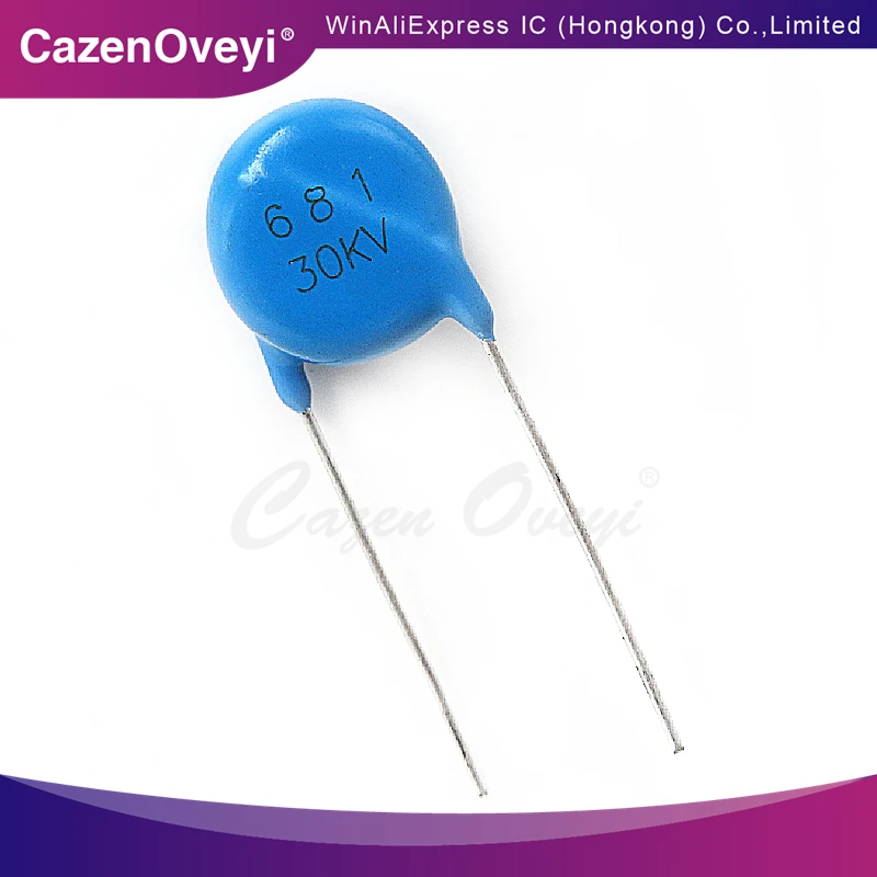 

5piece 30KV681 Y5T 681 30KV 680PF 680P/30KV High Voltage Resistant Ceramic Chip Ceramic Capacitors