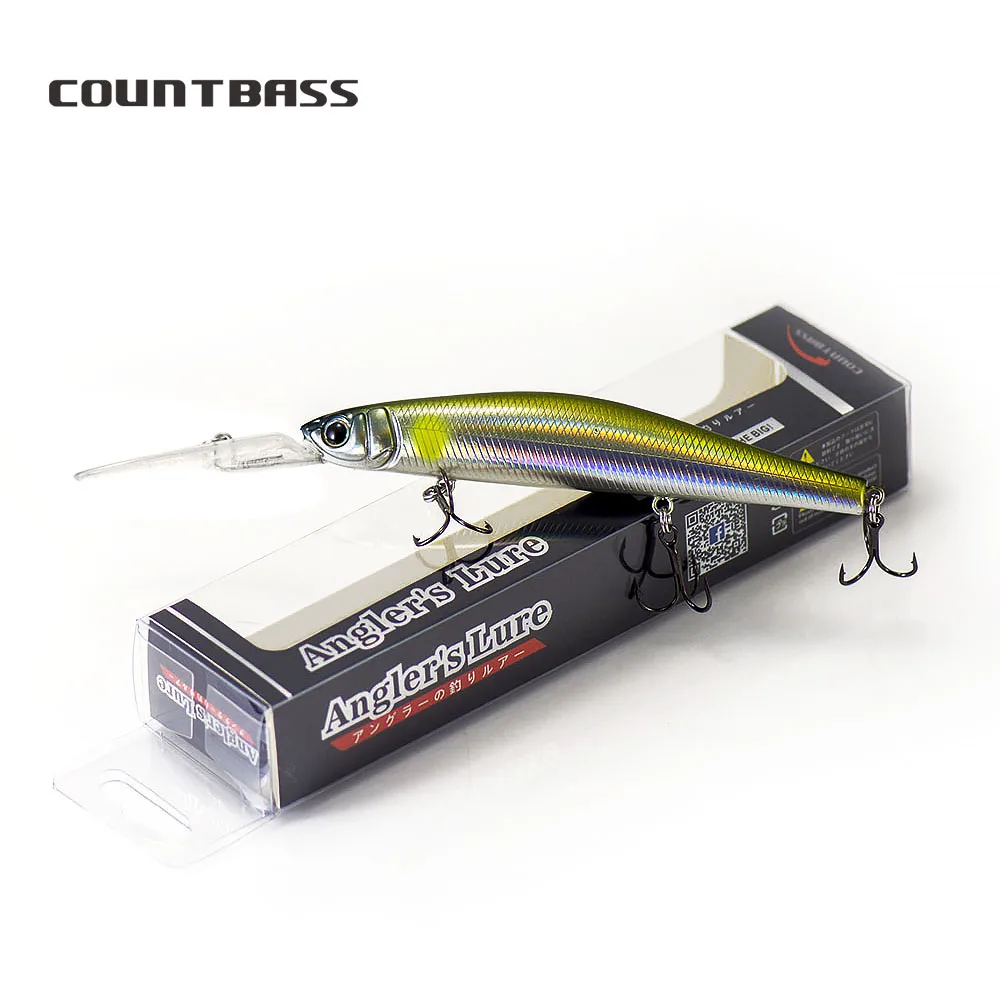 COUNTBASS Langsam schwimmender Wobbler 115 mm 4-1/2 Zoll 20 g 3/4 oz. Dive 4m 13ft Minnow Jerk Your Baits Angelköder – Detail 26