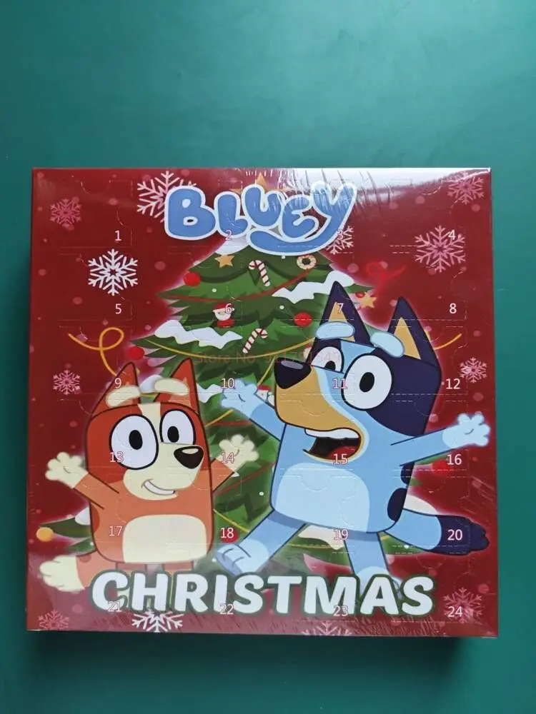 Anime Bluey Merry Christmas Advent Calendar Blind box Cartoon Cute Advent Figure Toys Children Christmas Countdown Xmas Gifts