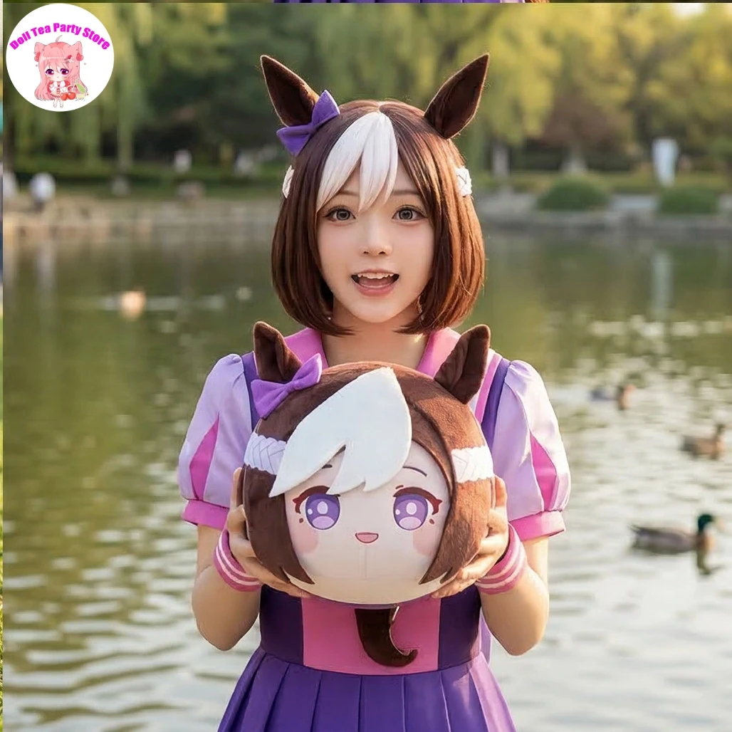 PAPA Pillow Anime Umamusume: Pretty Derby Tokai Teio Special Week Gold Ship Oguri Cap Plush Stuffed Dango Toys Back Cushion