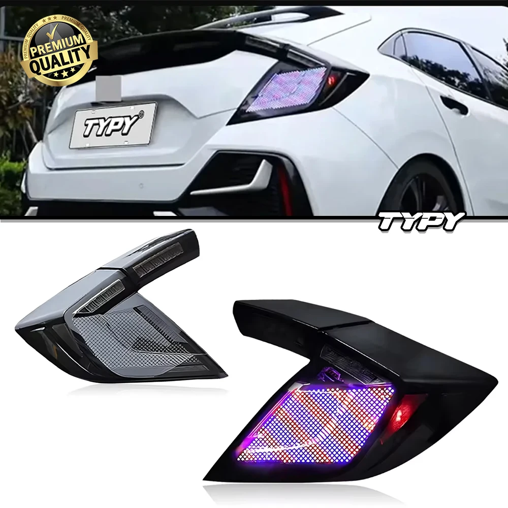 

Car For Honda Civic 10th Hatchback Taillight 2016-2021 Upgrade Modified DRL Dynamic Turn Signal LED Taillight Auto Accessories