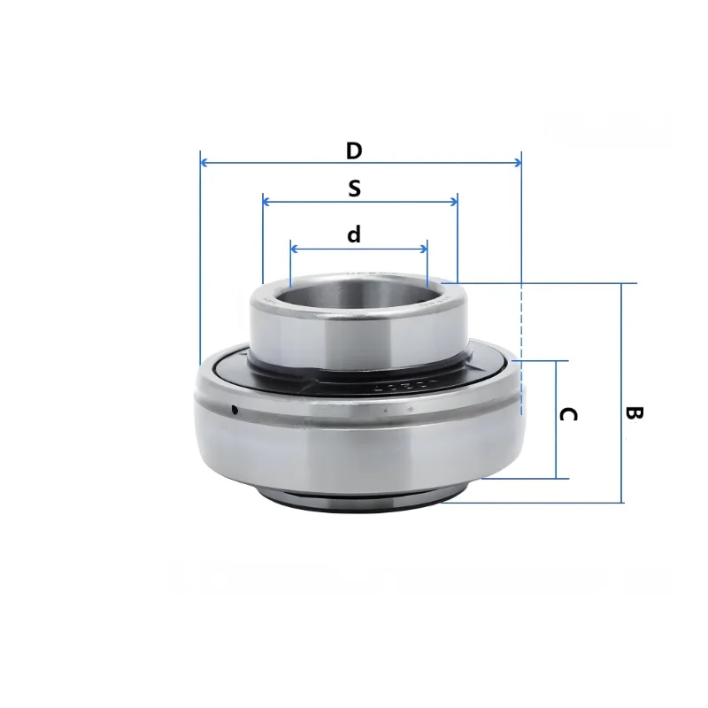 25-101-a Sphercial Insert Bearing UC201 202 203 204 Inch UC 201-8 202-9 202-10 203-11 204-12