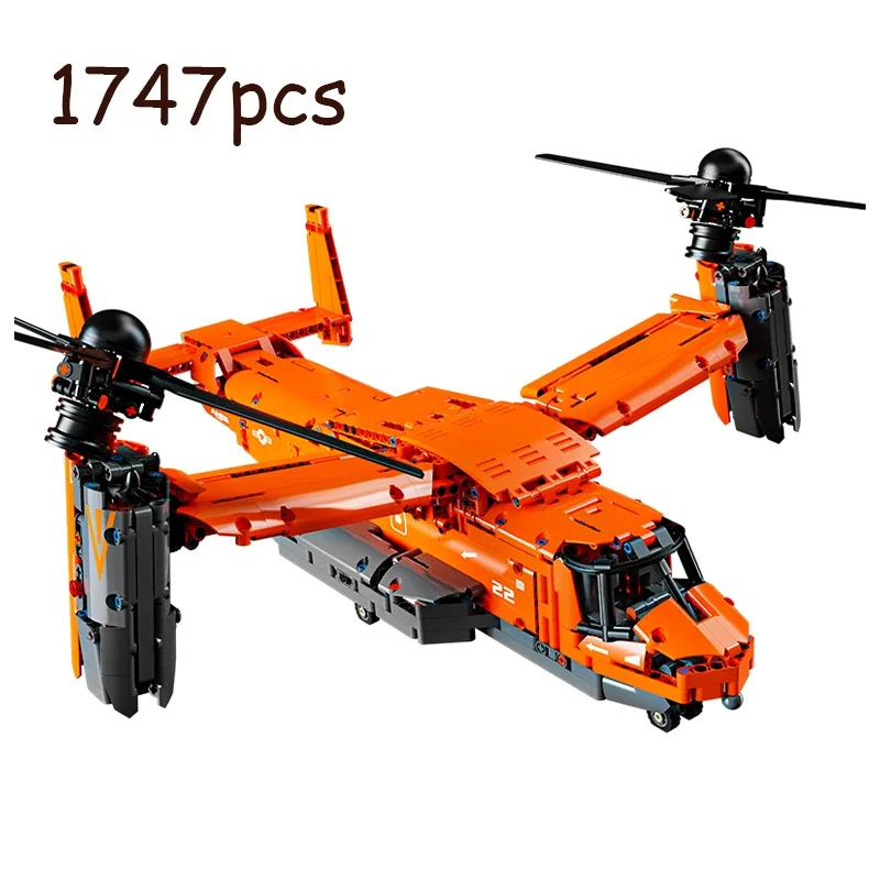 Military Fighter Brick WW2 Technical Osprey Transport Aircraft Building Blocks Kits Specia Force Construction Toy Kids Boys Gift