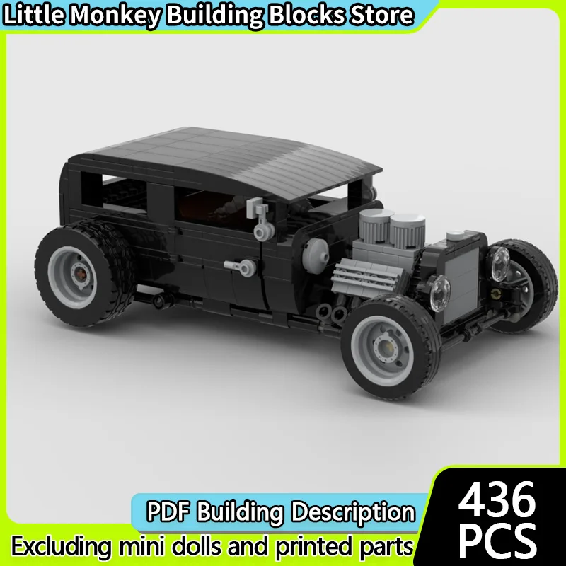 

Speed Racing Car Model MOC Building Bricks Vintage Modified Car Modular Technology Children Holiday Gifts Assemble Toys Suit