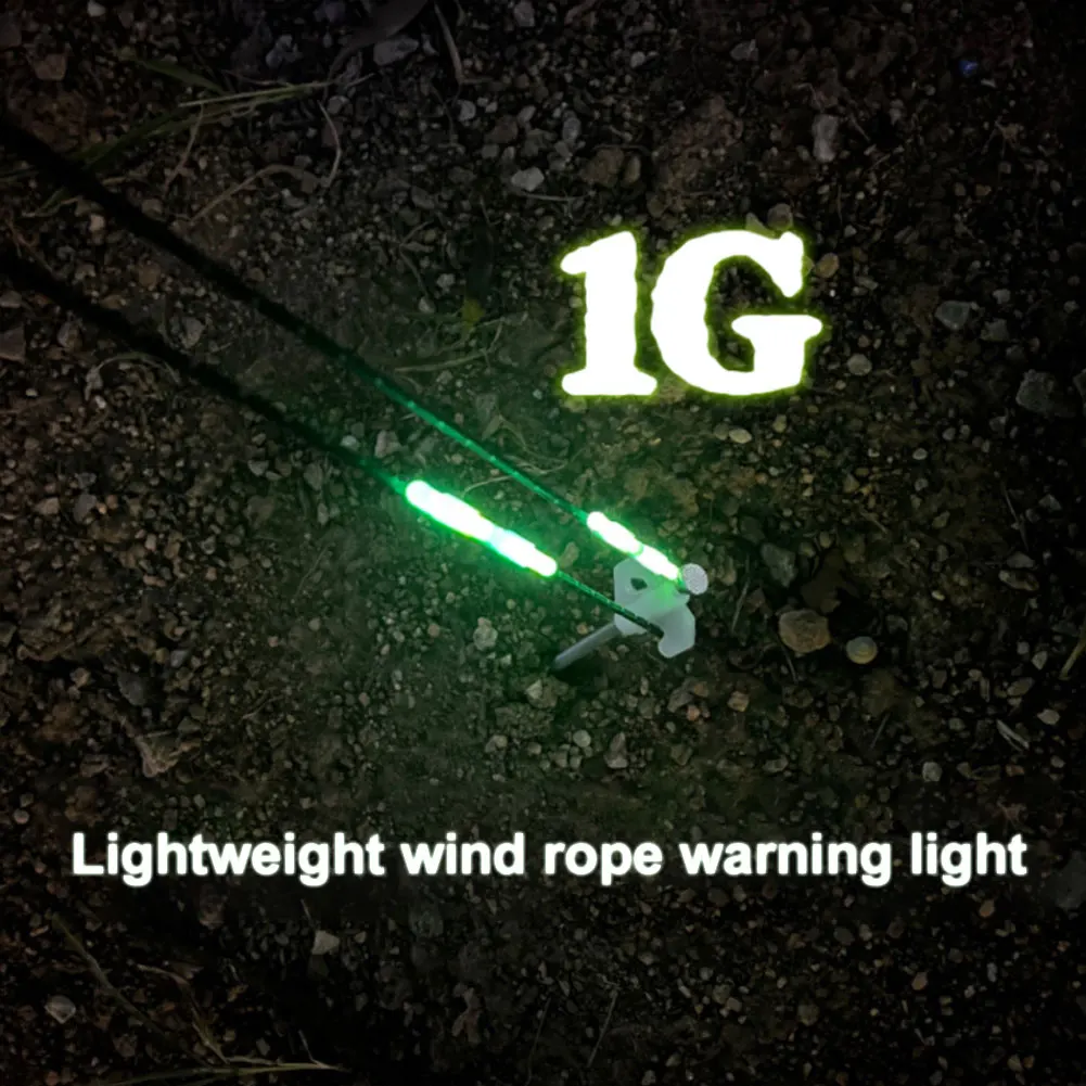Wind Rope Buckle Light Tent Atmosphere Light Tent String Lamp Wind Rope Decoration Light for Outdoor Camping Picnic
