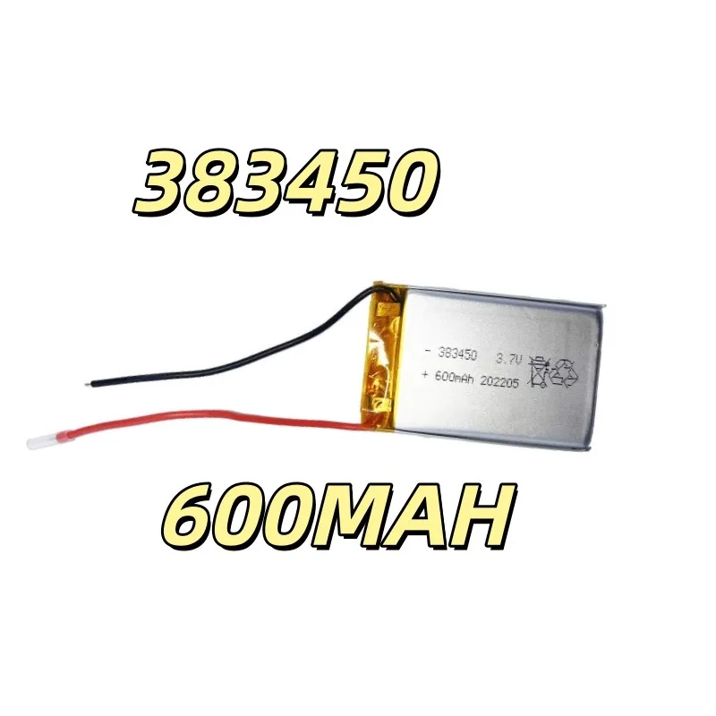 1-2PCS Replacement battery 383450 Polymer Lithium Battery 3.7V 600mAh Power Tools Digital Products Lithium