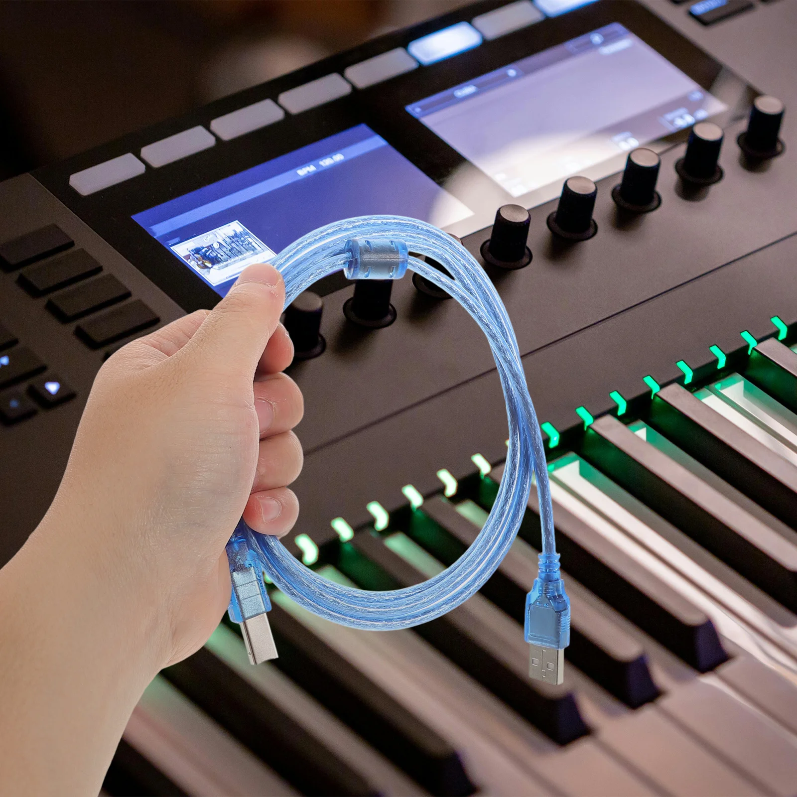 

5 Pin USB Midi Cable for Audio Interface Instruments Reliable Copper Build Smooth Data Transfer Compatible with USB Devices