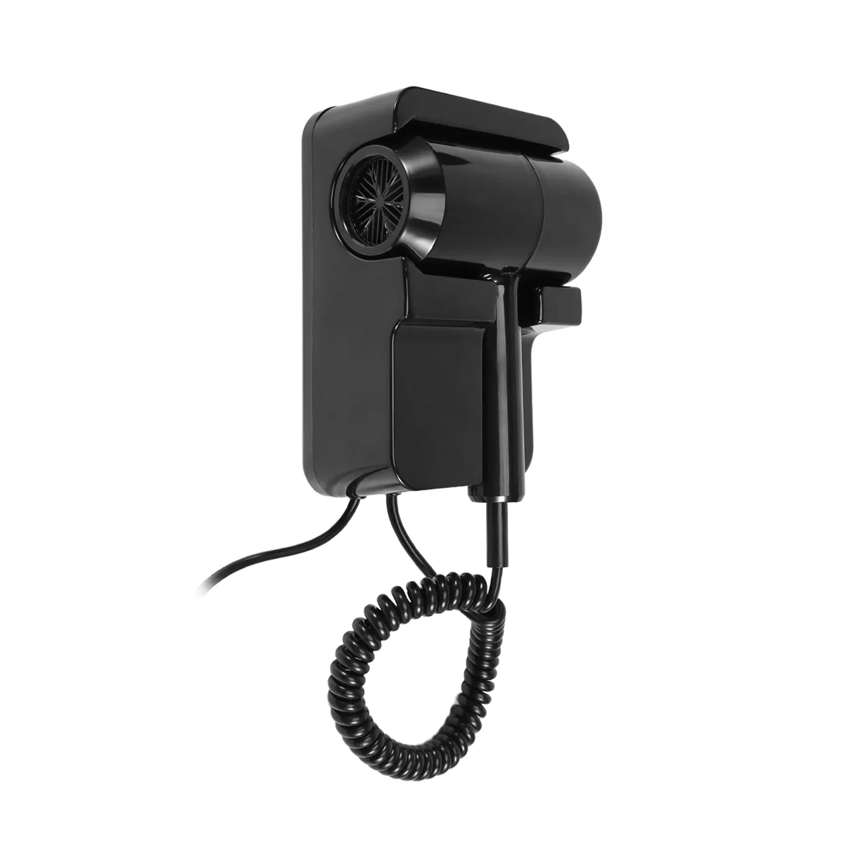 

A35R GMDQ Hot&Cold Wind Blow Hair Dryer Electric Wall Mount Bathroom Hotel Negative Ion Blower with USB Bracket Black EU Plug