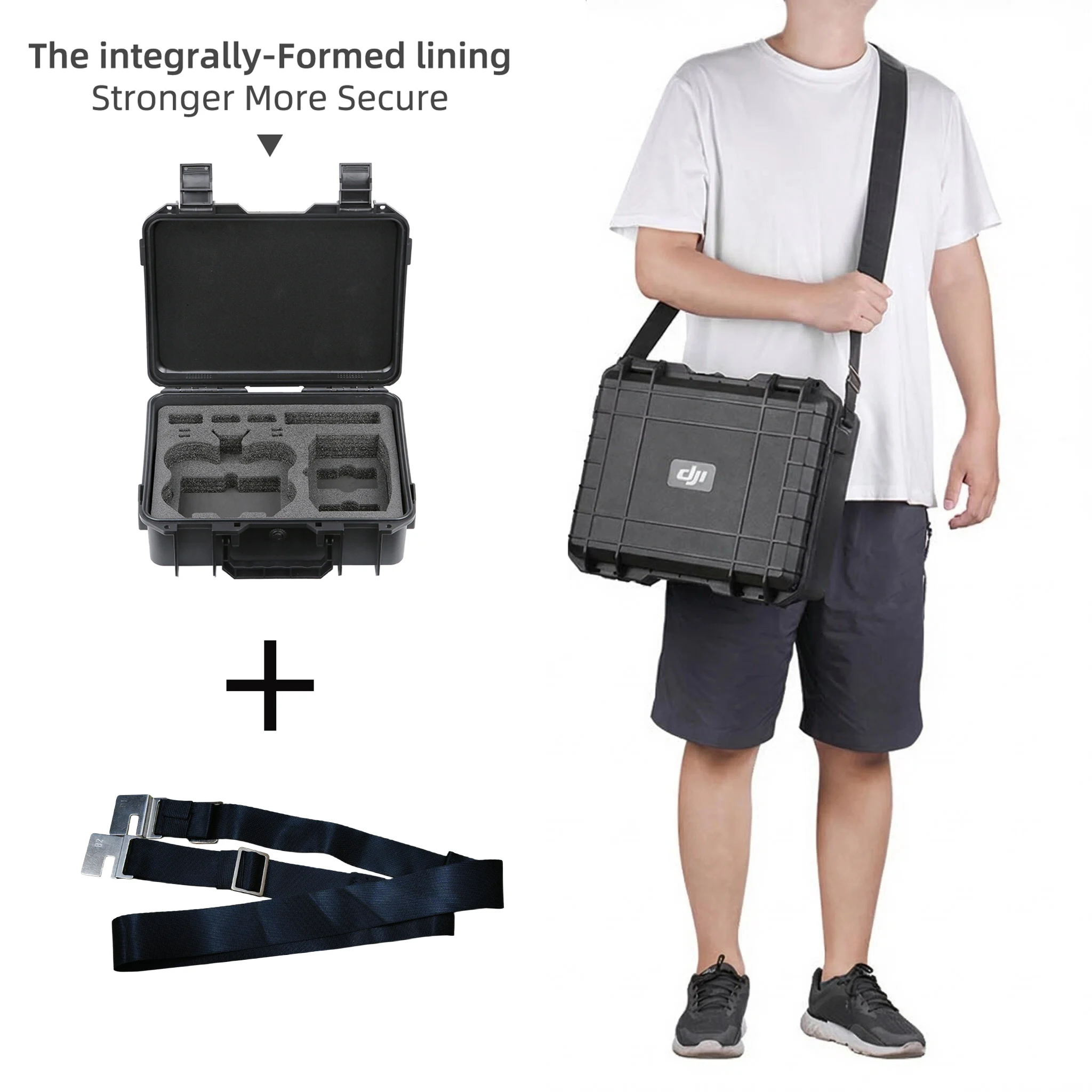 Für DJI NEO 2 Koffer-Tasche, explosionsgeschütztes Gehäuse, tragbare wasserdichte Box, Hartschalenkoffer mit großer Kapazität für Neo 2 Zubehör. – Detail 7