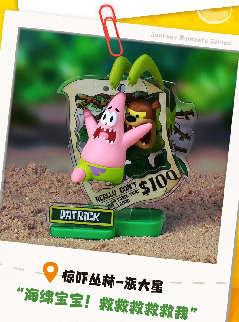 Anime Spongebob Patrick Star Squidward Quincy Tentacles Eugene H. Krabs Figur Reise-Momente Serie Blind Box Spielzeug – Detail 3