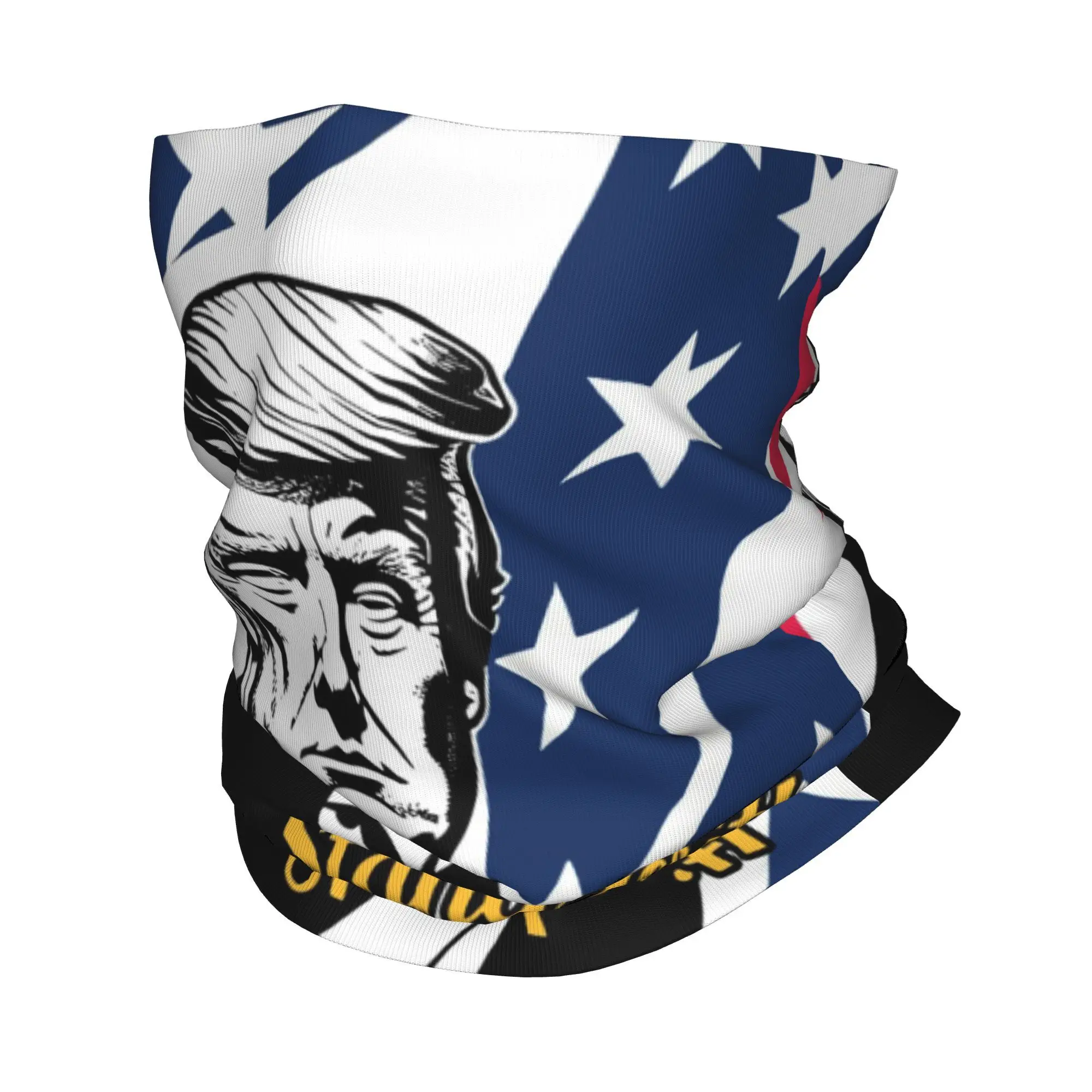 Custom Stand With Donald Trump Fight Bandana Neck Gaiter for Hiking Camping Women Men Wrap Scarf  Balaclava Warmer