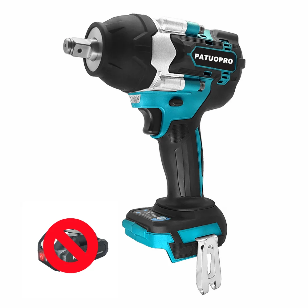 PATUOPRO 1500N.m Brushless Electric Impact Wrench 1/2inch Cordless Driver Dill Power Tool For Makita 18V Battery (No Battery)