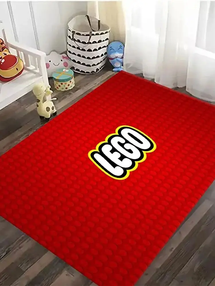 L-LEGOS tapis de sol imprimé salle de bain chambre d'enfants chambre tapis décoration balcon paillasson antidérapant salon chevet zone tapis