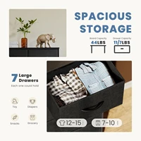 JHK Desser For Bedroom With 7 Fabric Drawers Organizer Storage Closet Chest Clothes For Living Room Display Cabinet Of Furniture 4