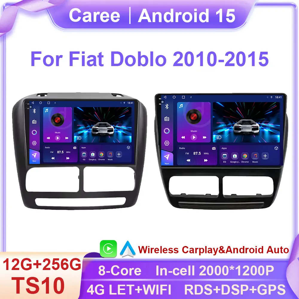 

Android 15 For Fiat Doblo 2010-2015 OPEL COMBO TOUR 2011 - 2018 Car Radio Stereo Carplay Android Auto 8 Core 5G Wifi 2 Din Din