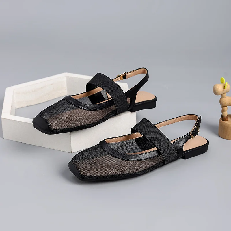 

Flat Sandals Woman Mesh Women's Shoes Summer Mesh Shoes Women's Sandals Breathable Shoe 2026 New Hollow Single Shoes Women Flats