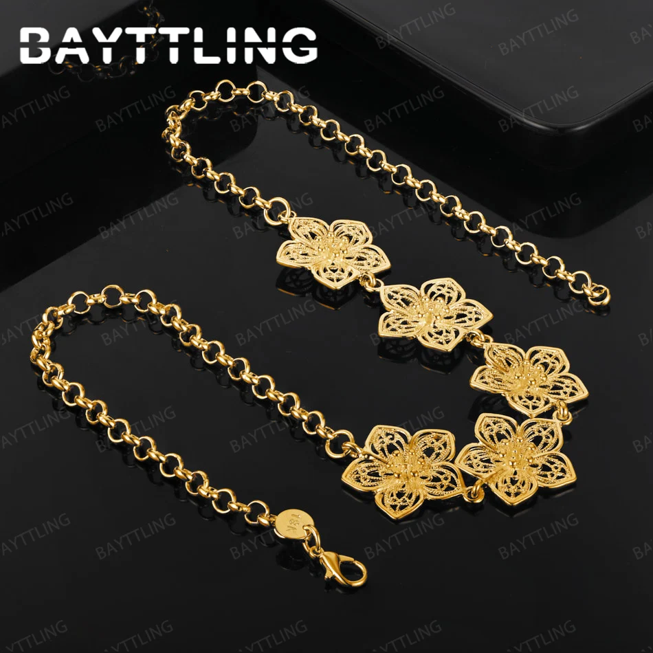 

Ожерелье из стерлингового серебра 925 пробы, золото 18 карат, изысканное цветочное ожерелье, женские очаровательные вечерние свадебные аксессуары, ювелирные изделия, подарок на вечеринку