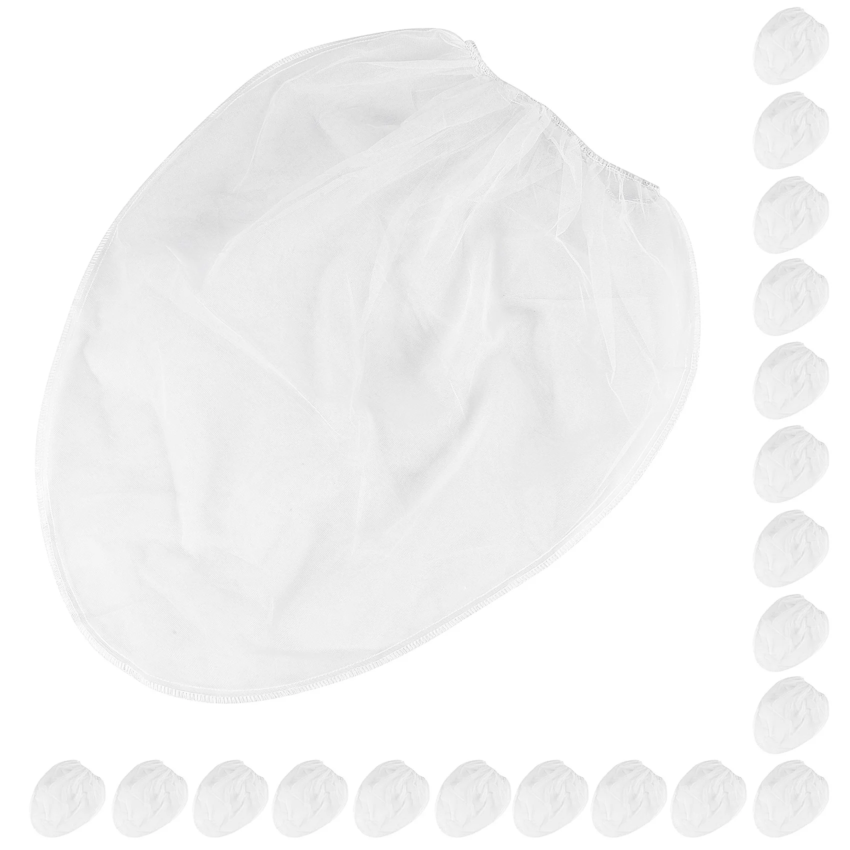 20 Pack Strainer Bag, 5 Gallon Paint Strainer with Elastic Top Opening White Fine Mesh Filters Bag for Paint Gardening