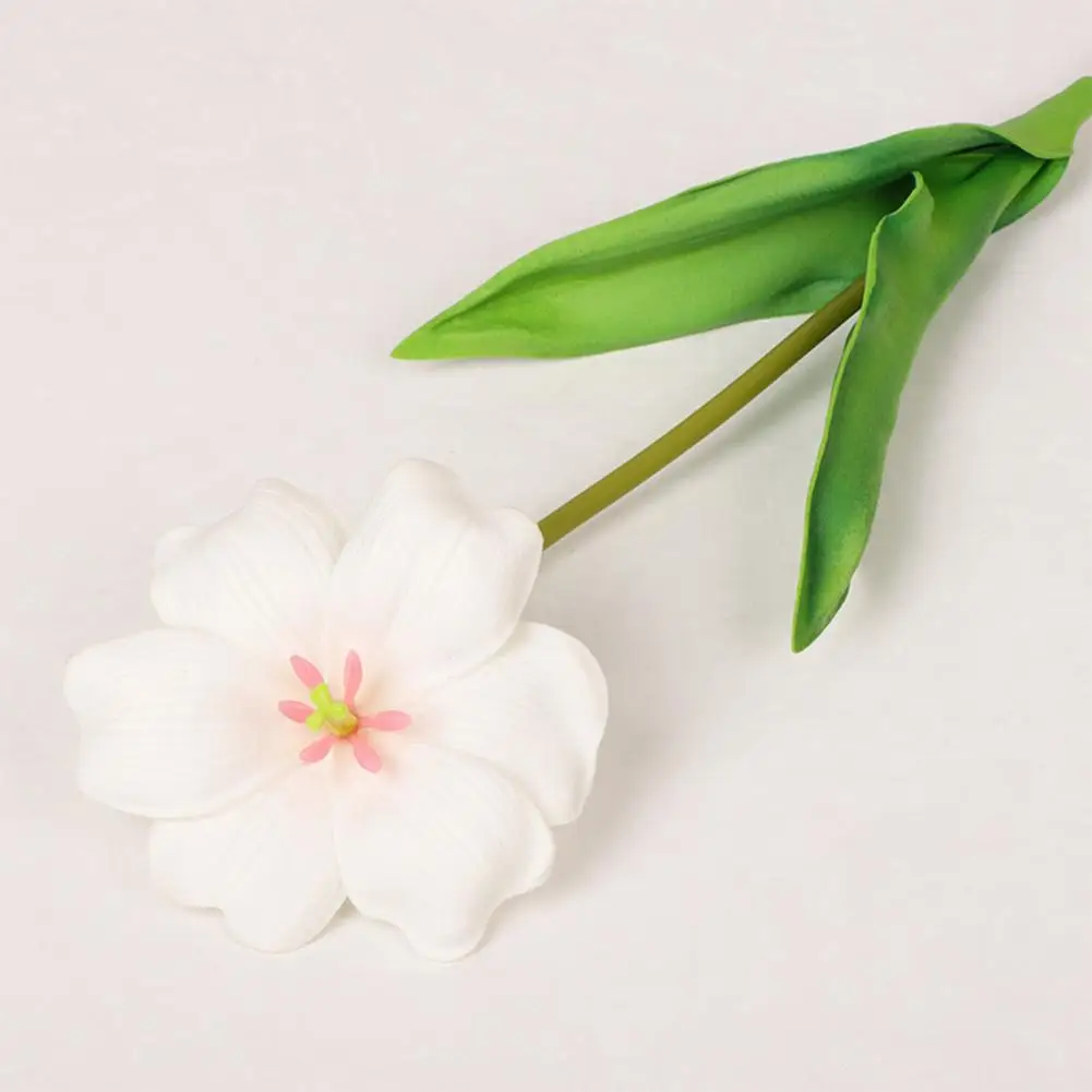 زهور التوليب الاصطناعية الواقعية باقة توليب اصطناعية واقعية مع سيقان قابلة للانحناء لديكور المنزل محاكاة وهمية لأي #4