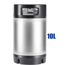 New 10L Ball Lock Keg Stainless Steel Beer Keg With Rubber Handle 2.5 Gallon Soda Keg Corny Keg For Beer Brewing