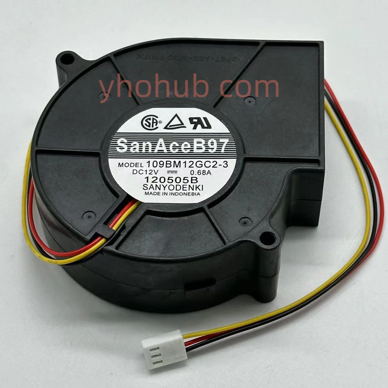 

SANYO DENKI 109BM12GC2-3 DC 12V 0.68A 3-проводной 97x97x33 мм вентилятор охлаждения сервера