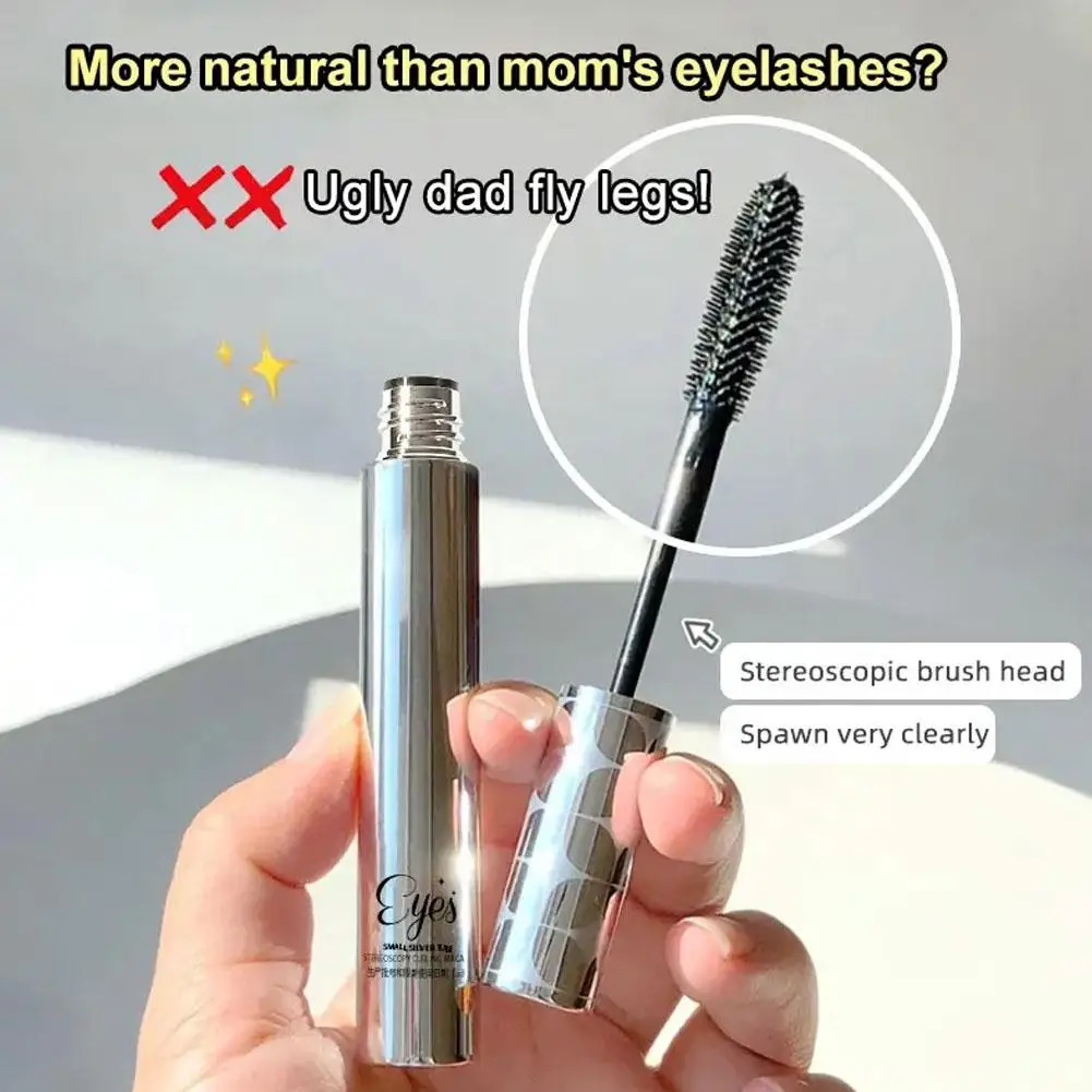 Silk Fiber Matte Mascara Makeup Waterproof Fast Dry Brown Black Ultra-Fine Brush Lengthens Eyelashes Curling Mascara Makeup New