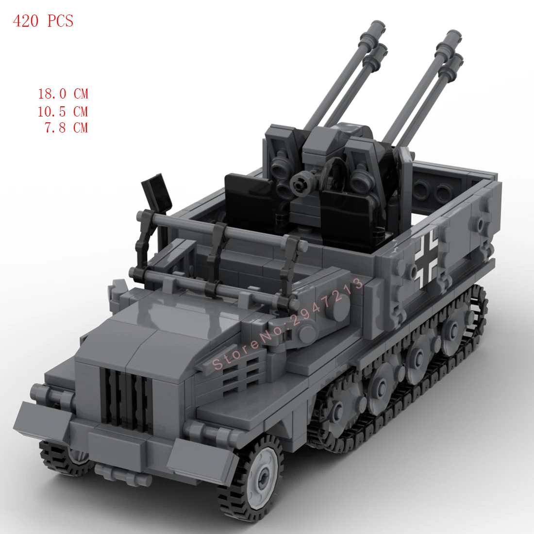 

hot military WWII Technology weapons equipment SDKFZ 11 vehicles army Lightning war model bricks moc Building Blocks toys gift