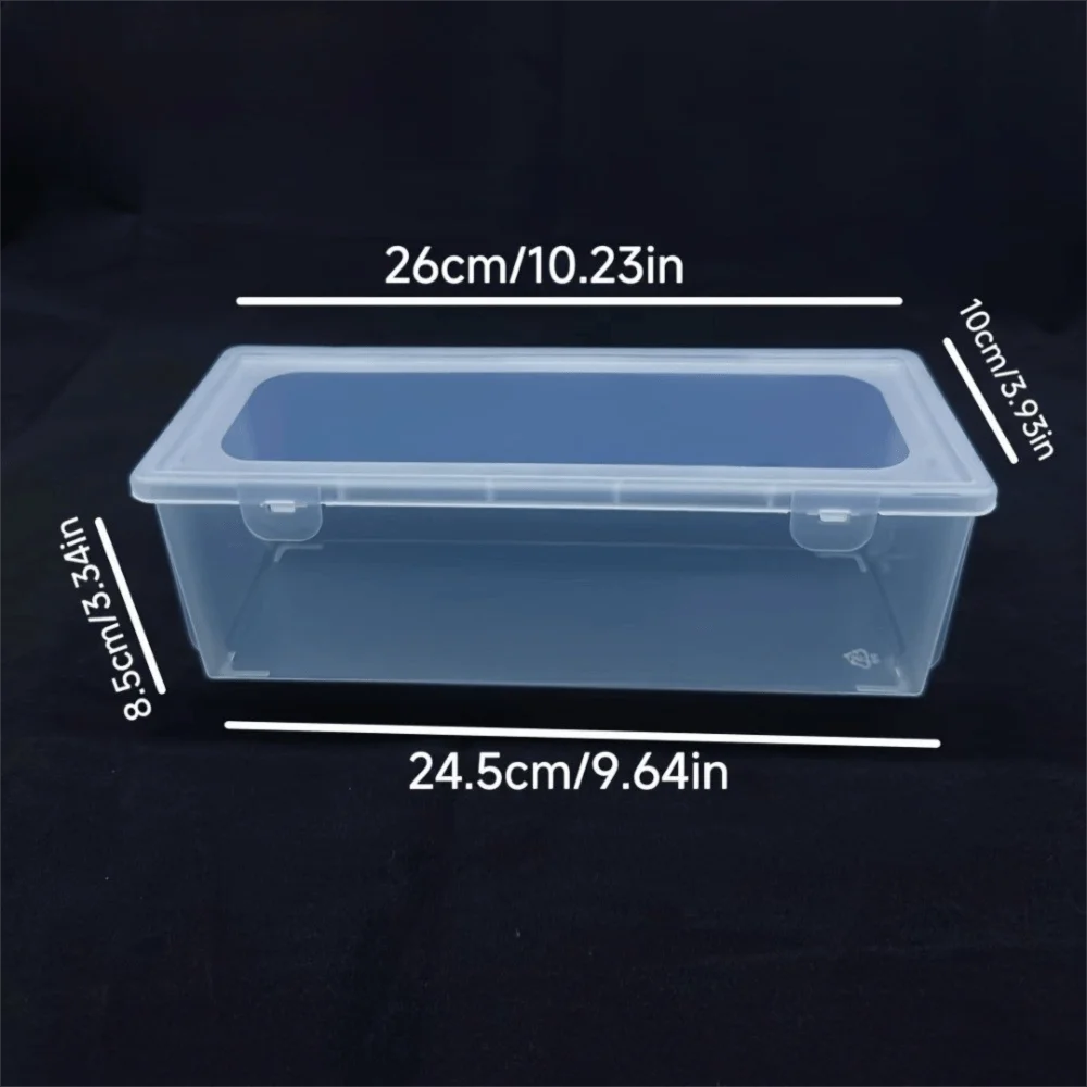 Rectangle Nail Polish Storage Box Transparent Plastic Nail Wear Storage Container Large Capacity Nail Polish Storage Case