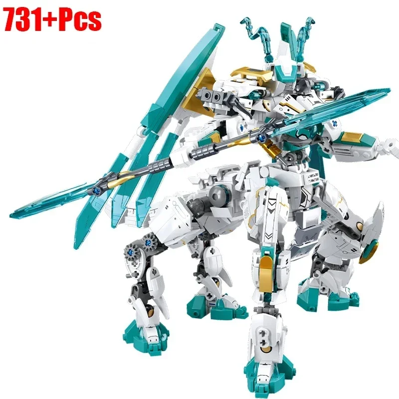 Creativity  Action Athena Building Blocks Sets，City Armored Samurai Mech Robot Classic Model Bricks Assemble Children Toys Gifts