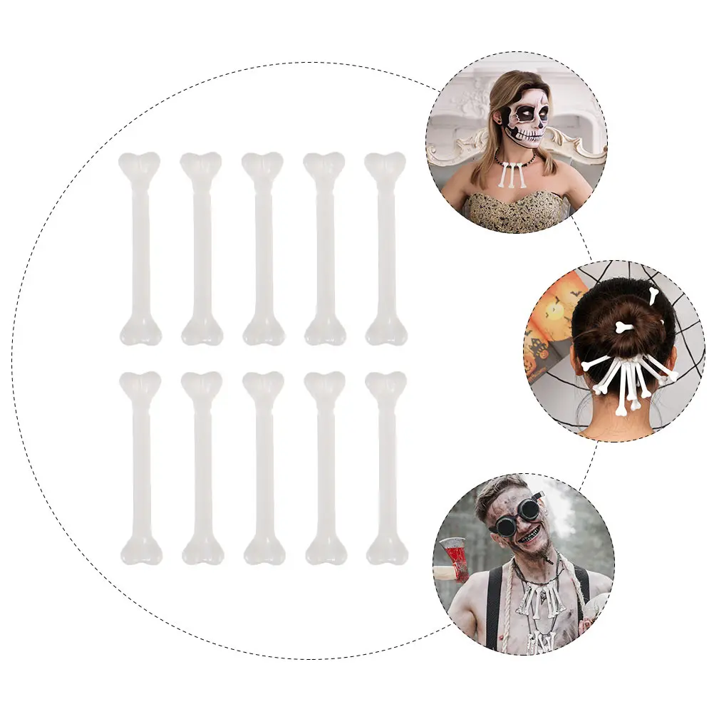 30 Pcs Party Supplies Small Bone Decorations Halloween Adornments Props Fake Prank Bones