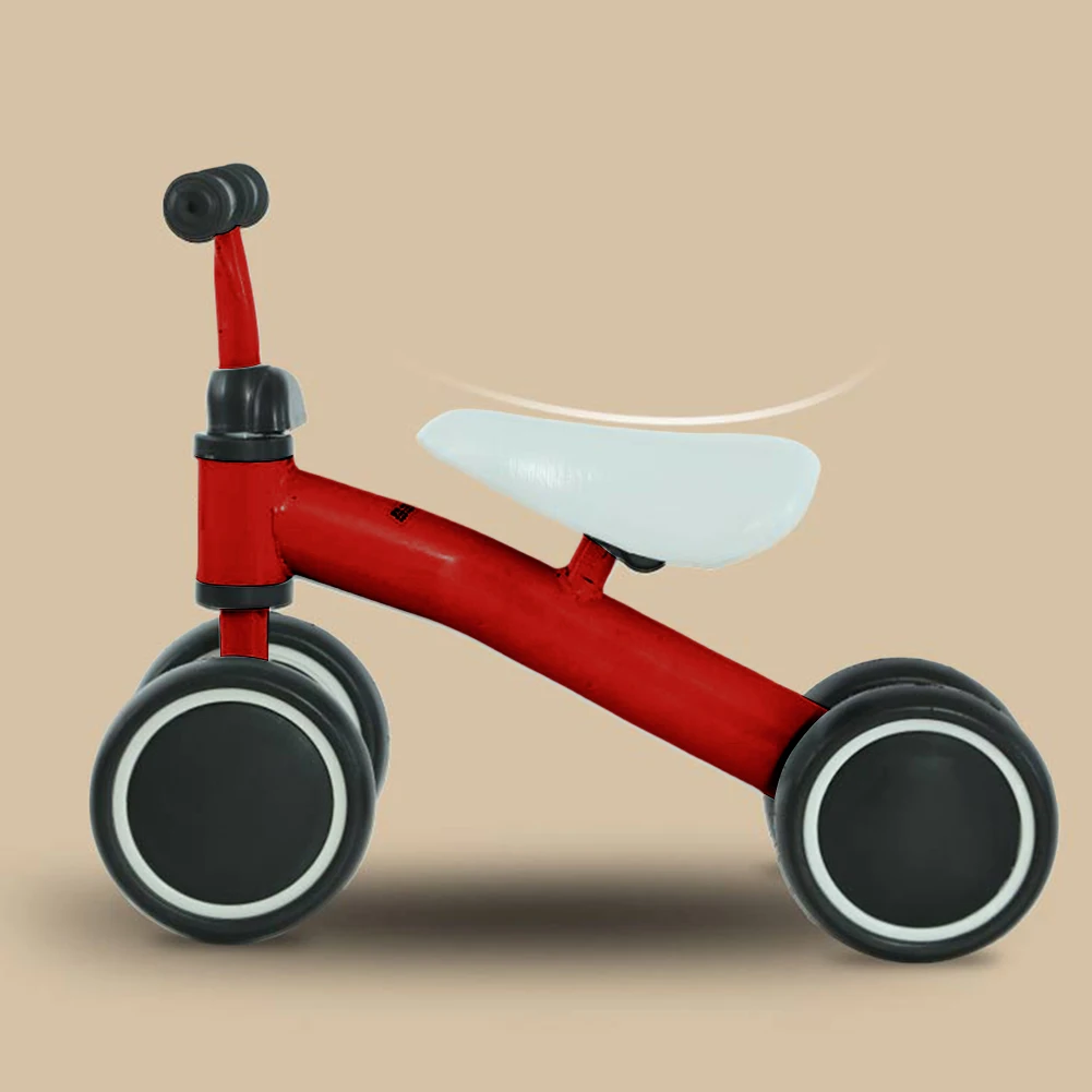 Baby Balance Bike Baby Walker ที่นั่งตามหลักสรีรศาสตร์เด็กวัยหัดเดินของเล่นจักรยาน 4 ล้อเด็กการเรียนรู้ Walker สําหรับของขวัญวันเกิดครั้งแรก