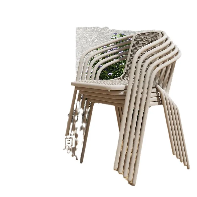 

Outdoor courtyard tables and chairs Nordic villa terrace garden leisure waterproof sunscreen outside simple table and chair tea