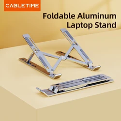 CABLETIME-soporte plegable para portátil, aleación de aluminio para Notebook, Macbook, Dell, iPad, tableta, C387