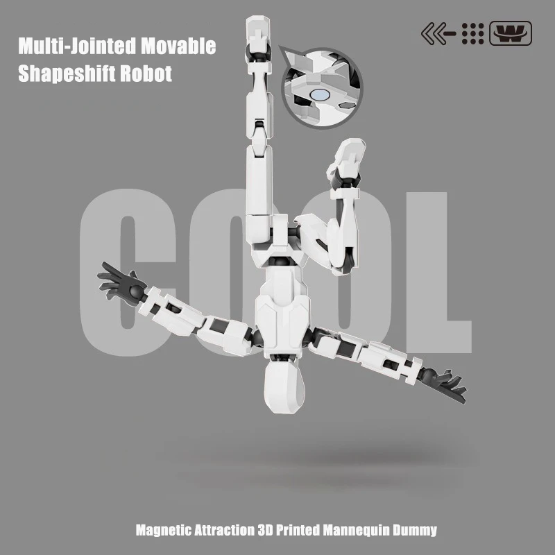 Wielozłąkowy, ruchomy robot zmieniający kształt, magnetyczny, drukowany w 3D manekin, 13 figurek akcji, zabawki dla dzieci i dorosłych.
