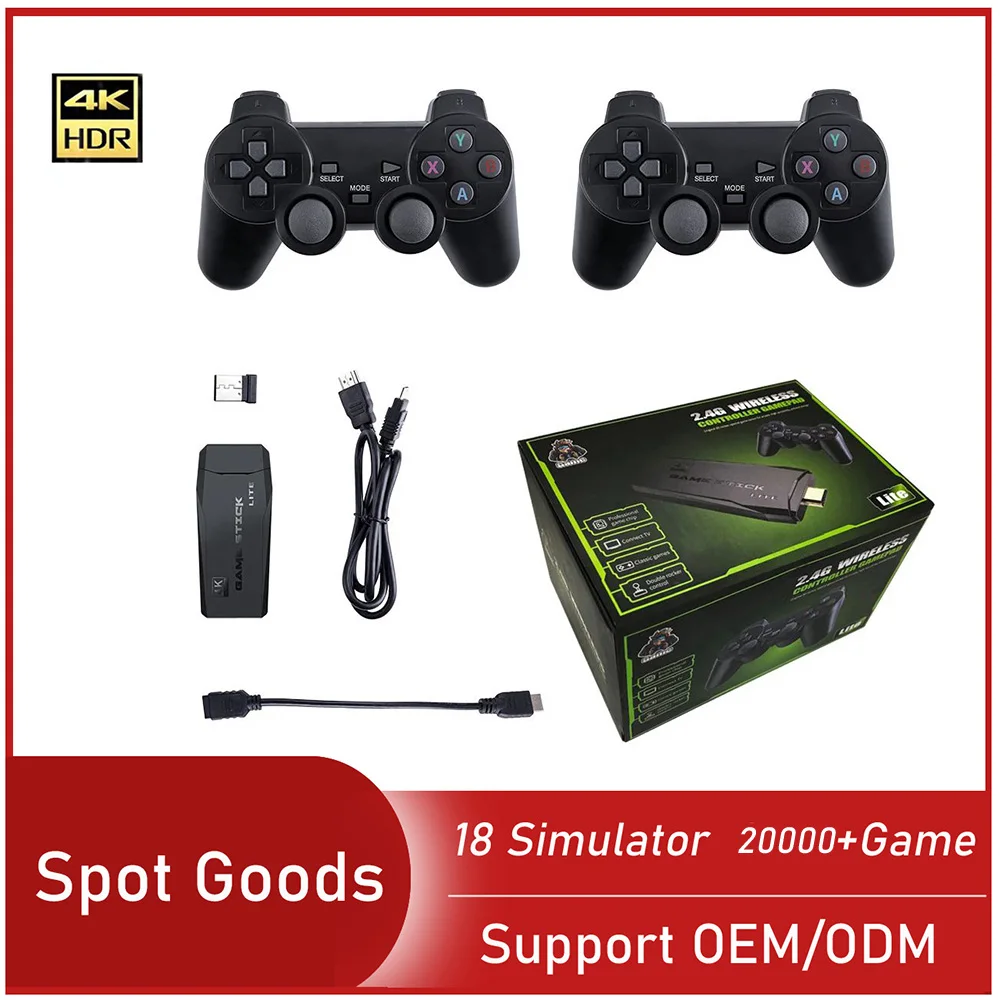 2024 New Game Console Built-in 20000 Games Retro handheld Game Console Wireless Controller Game Player For Children Xmas Gifts