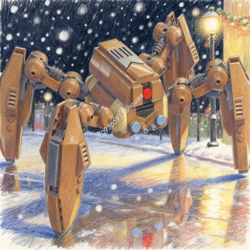 427pcs MOC Bubble Crab Droid Starry Sky Wars Model Building Blocks Construction Toy DIY Creative Idea Festival Gifts Education