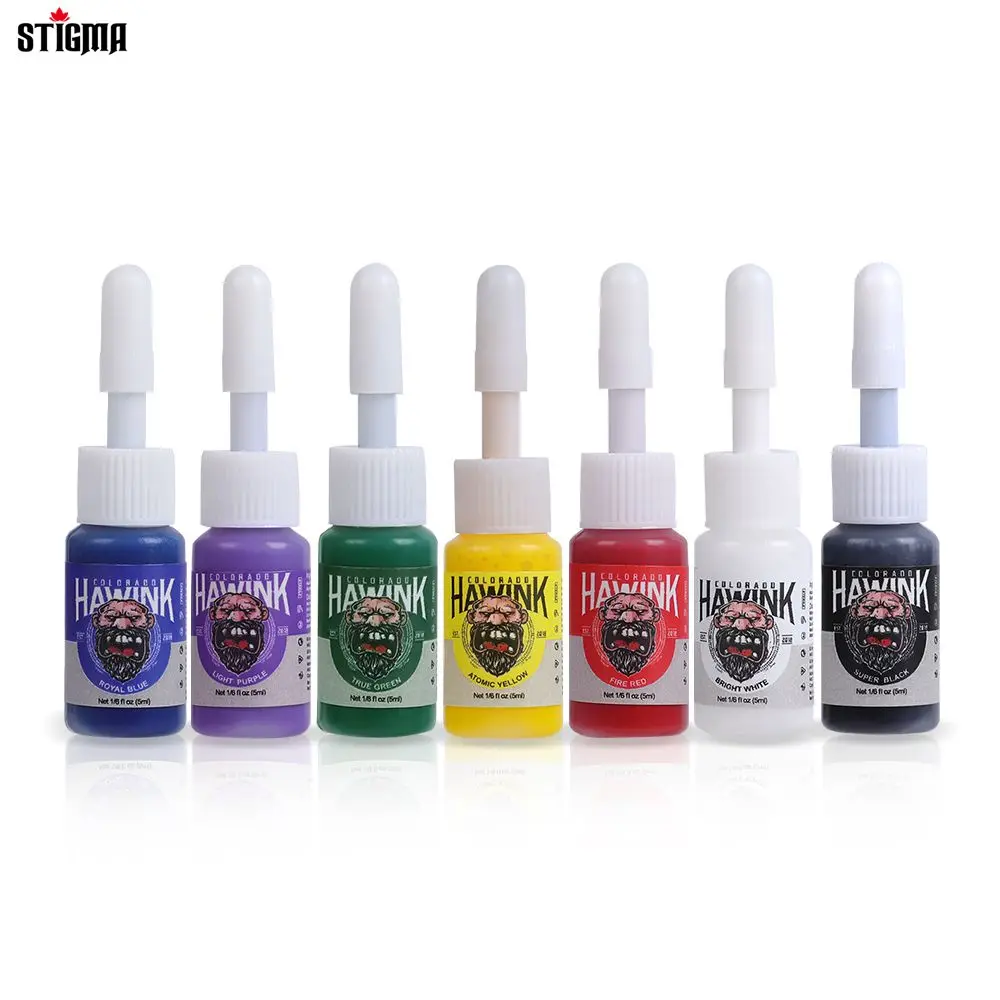 

STIGMA 7Colors 5ML/Set Professional Tattoo Ink liner And Shader Make-up Permanent Tattoo Supplies