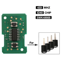 Jingyuqin 2 BTN ID40 Chip 433 Mhz Chiave A Distanza Intelligente Auto Circuito Per Vauxhall Opel Corsa C Combo Tigra Meriva Agila Sostituire