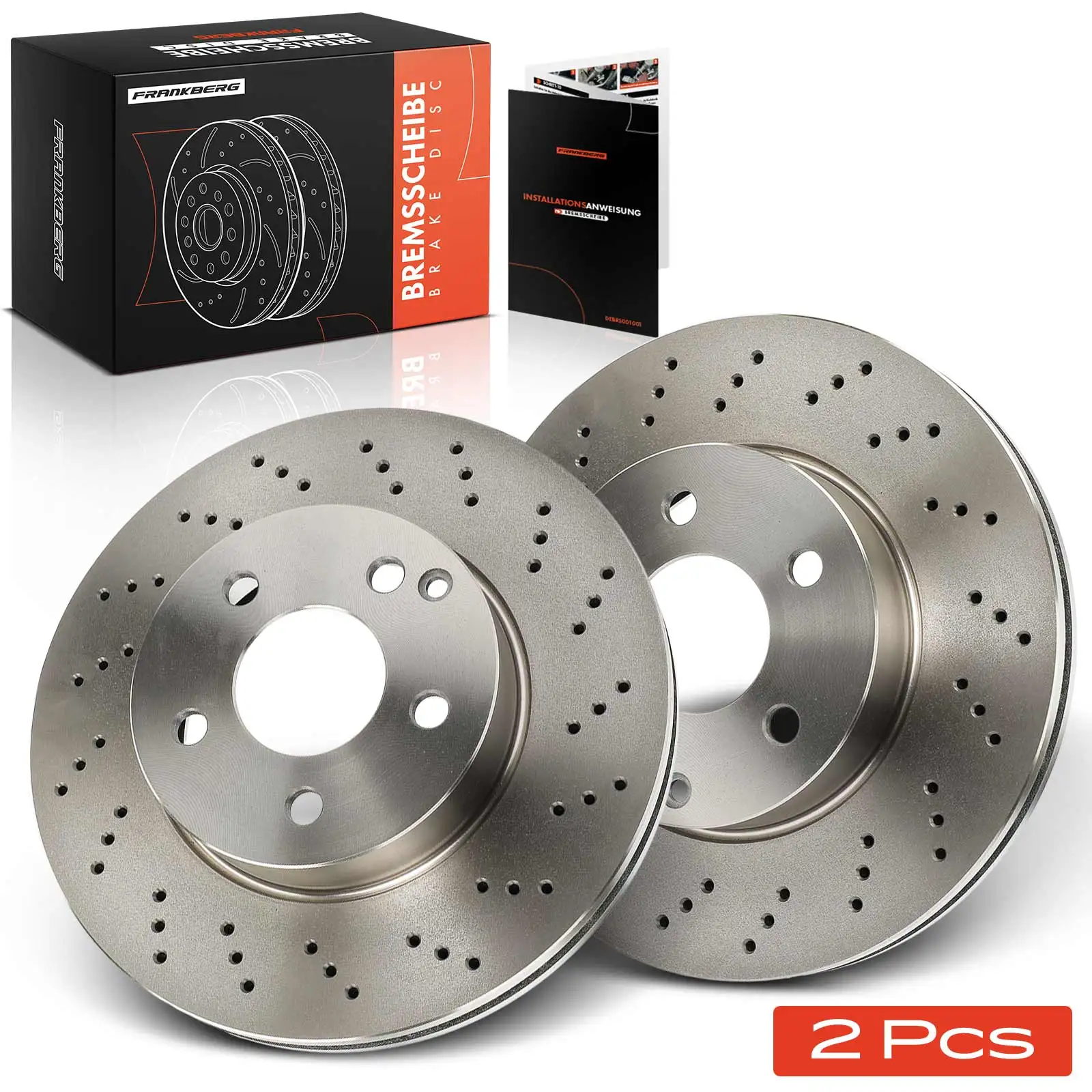 Frankberg 2x Bremsscheiben Vorderachse für Mercedes-Benz C-Klasse Coupe W204 C204 S204 C197 R197 2007-2014 1974230112 2044213612