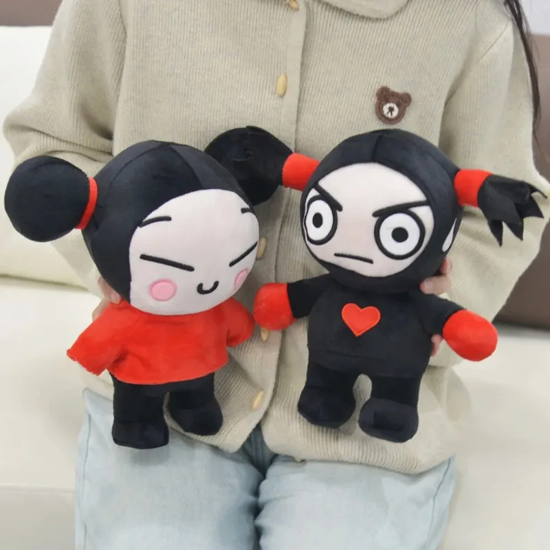 25 cm Kawaii Pucca e Garu giocattoli di peluche Cina bambola cartone animato carino morbido bambole di pezza figura cuscino per dormire regalo di compleanno per bambini