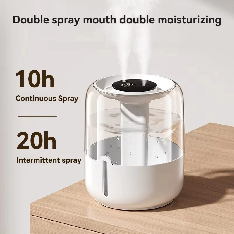 Humidifier 3.8L Large Capacity USB Dual Spray with Night Light Digital Display Aroma Diffuser Home Office Bedroom