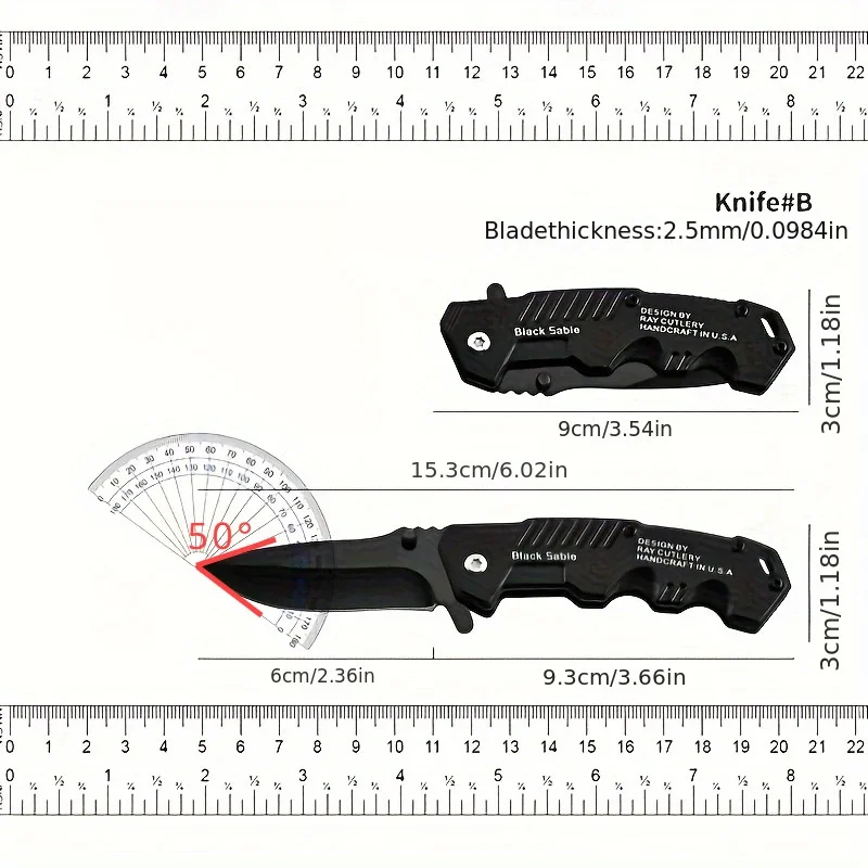 Folding Knife High Hardness Camping Tactical Survival Knife Outdoor Self-defense Knife Hiking Hunting Pocket Knife EDC Tool