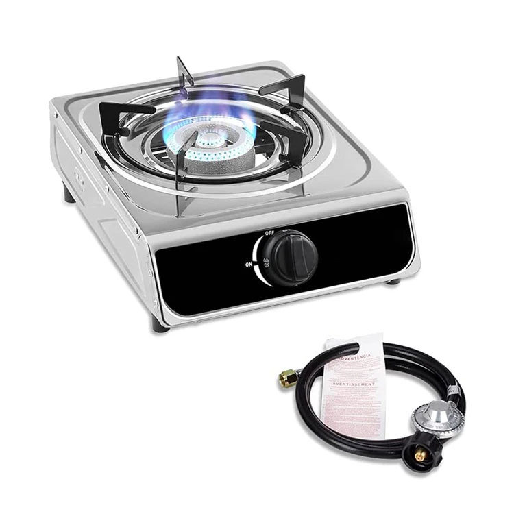 موقد غاز من الفولاذ المقاوم للصدأ بسعر منخفض مناسب للتخييم الداخلي والخارجي