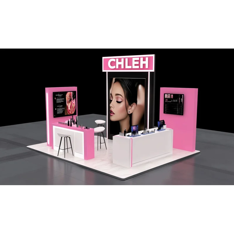 custom.Unique Design Beauty Exhibition Trade Show Booth Display SEG Light Box LED Booth Expo Exhibition Booth Stand