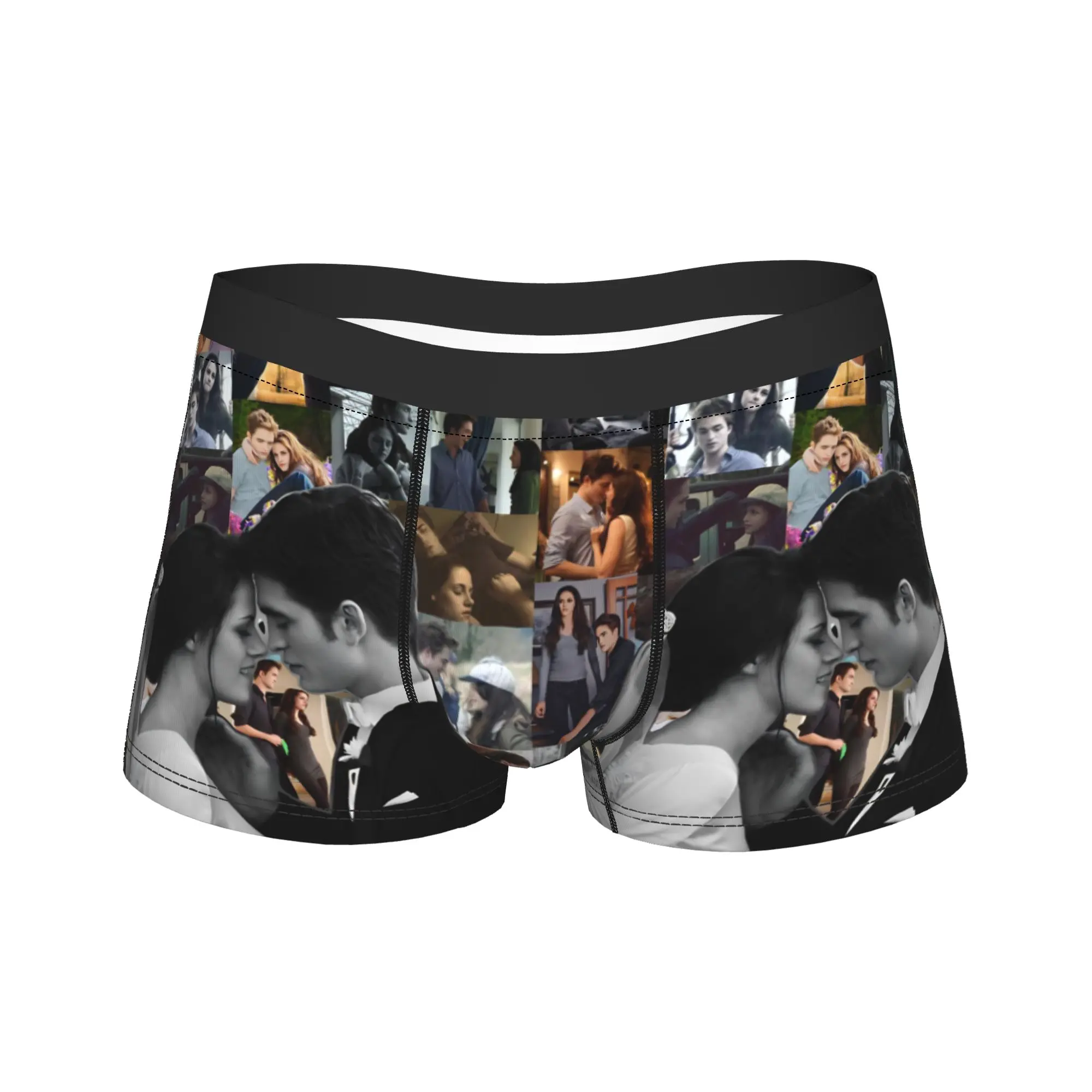 Men The Twilight Saga Movie Underwear Bella Edward Vampire Hot Boxer Briefs Shorts Panties Male Soft Underpants S-XXL