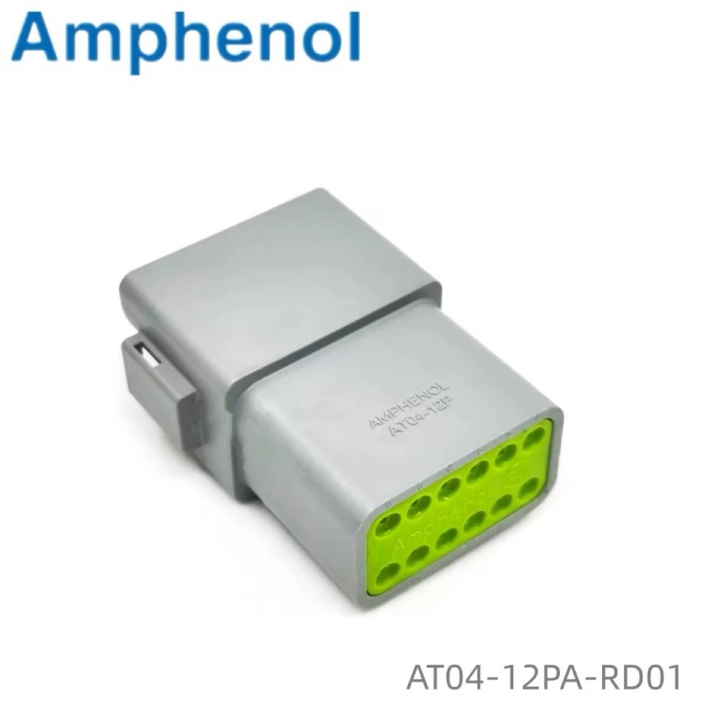 AT04-12PA-RD01 Amphenol Automotive connector, AT series, 12-way, 2-row, 13A, Gray wire-to-wire connector