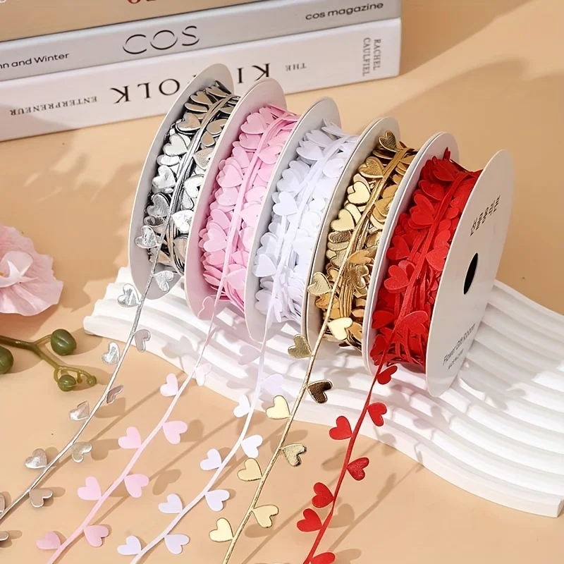 1 Rolle – 354 Zoll verbundenes Liebesgurtband, Geschenkverpackungsband, Kleidungsdekorationsband, Feiertagsdekoration, Valentinstagsverpackung