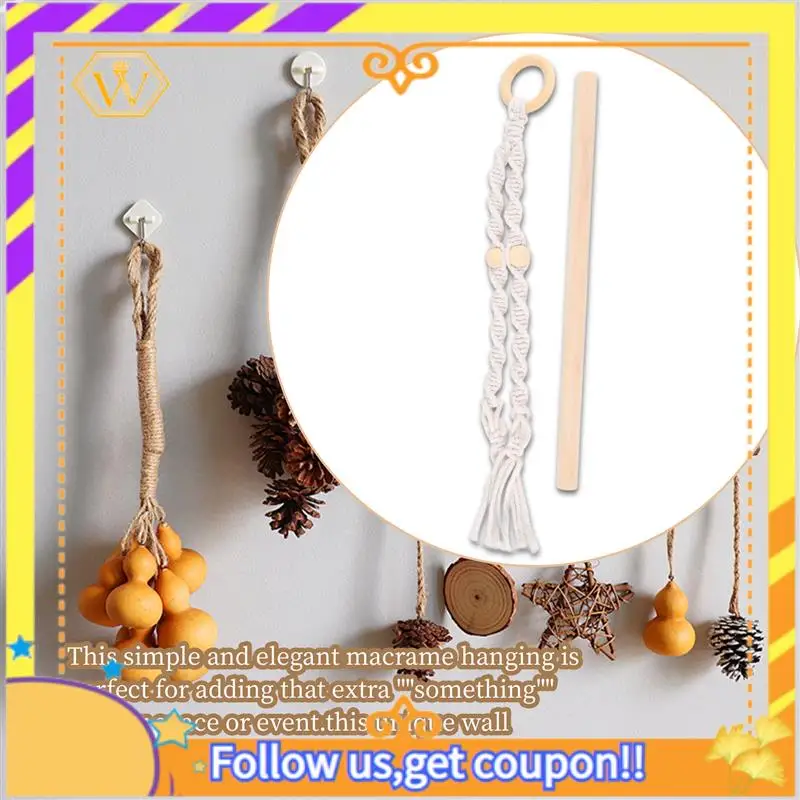 Latest-Nordic Wall Hanging Wooden Stick To Wear Bedroom Sitting Room Adornment To Braid By Hand Home Decor